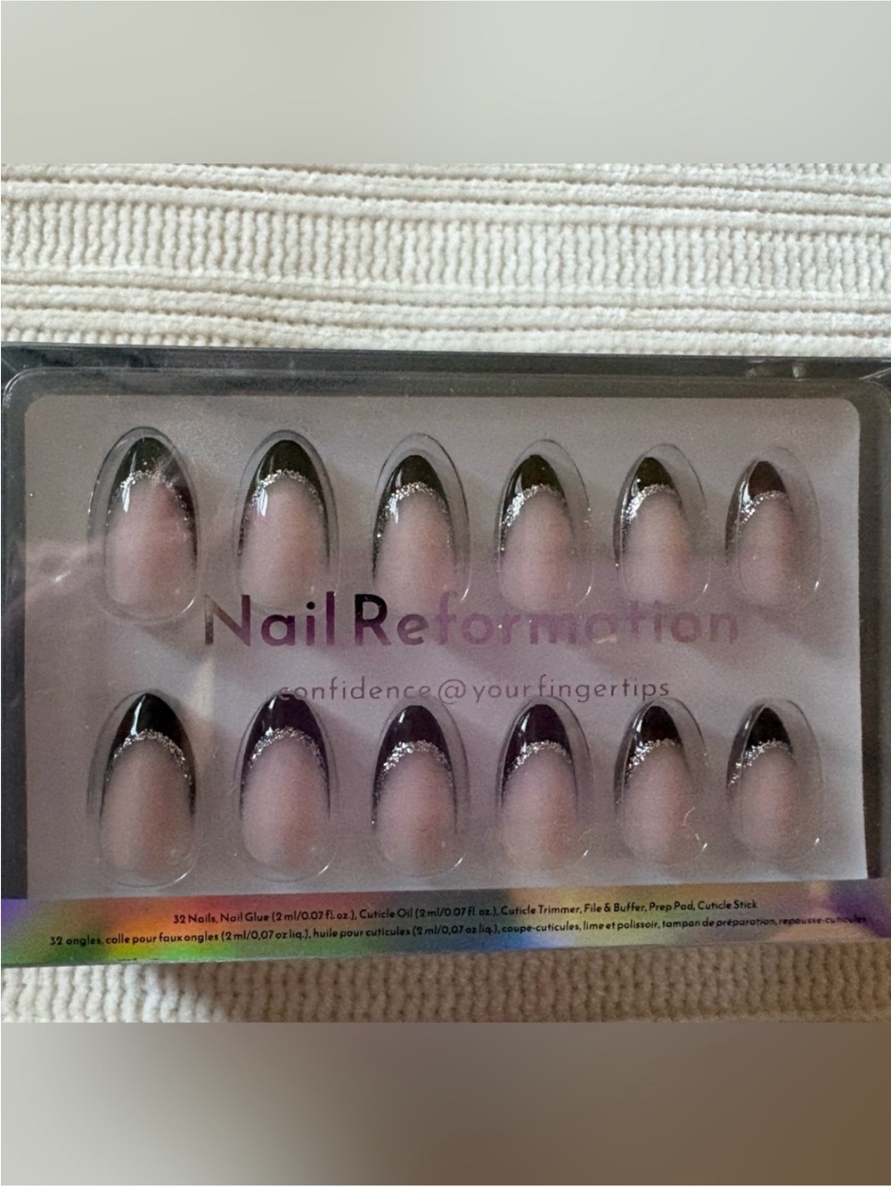 Nail Reformation Black French Tip Press-On Nails
